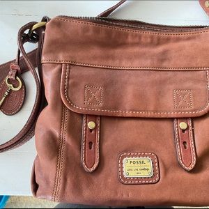 Fossil leather crossbody